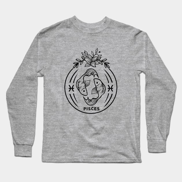 Pisces Long Sleeve T-Shirt by FluentShirt